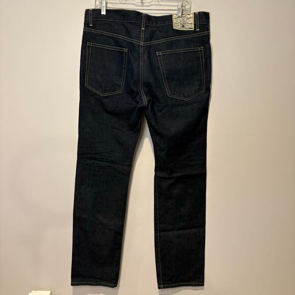 Vintage Deep Pocket Jeans Co Jeans Mens 34x34 Dark Blue Denim Straight USA Made - Picture 4 of 8